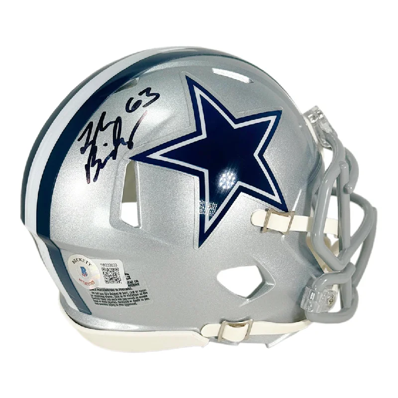 UV Protection Football Helmet-Tyler Biadasz Signed Dallas Cowboys Speed Mini Football Helmet (Beckett)