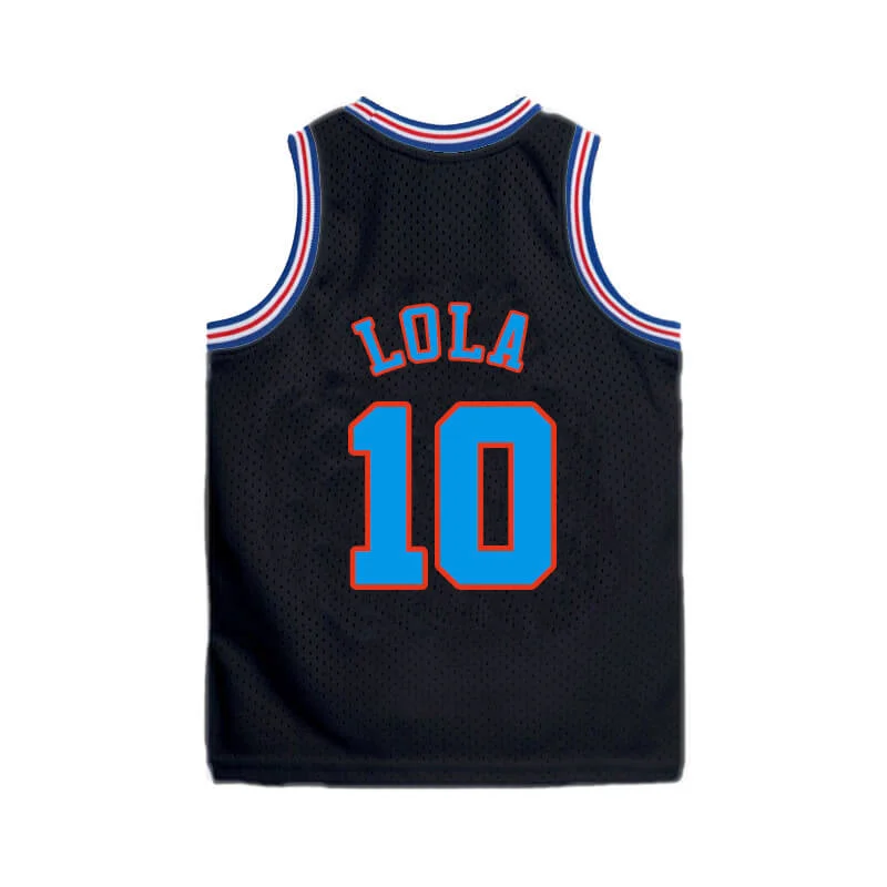 Recycled Material Basketball Jersey-Lola Bunny Space Jam Jersey Youth - Black Tune Squad Jersey