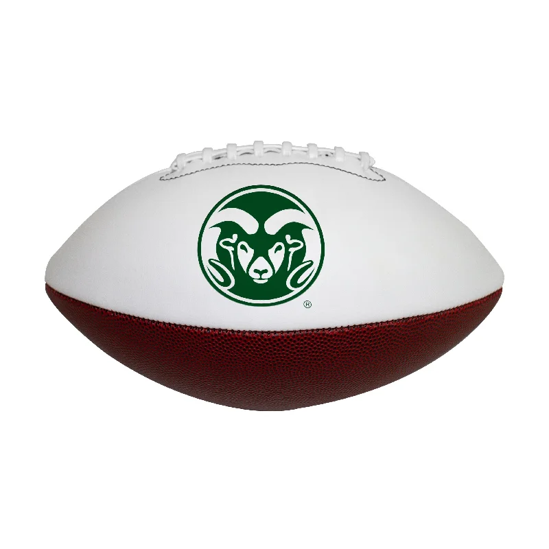 Multi-Color Rugby Ball-Colorado State Official-Size Autograph Football