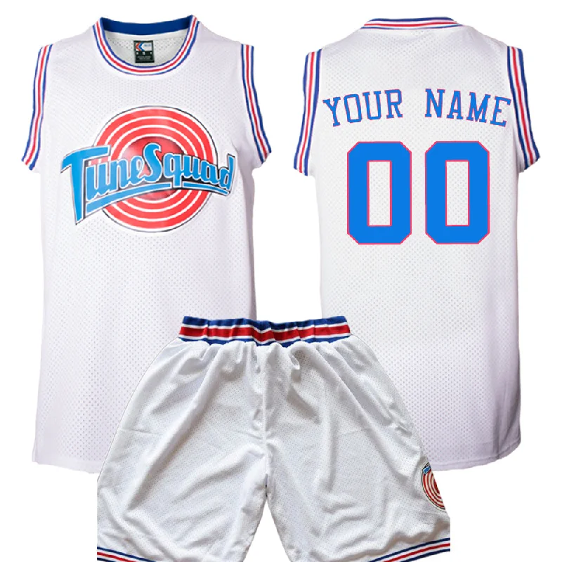 Maroon Basketball Jersey-Custom Space Jam Tune Squad Basketball Uniform