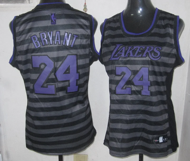 Metallic Basketball Jersey-Lakers 24 Bryant Groove Swingman Women Basketball Jersey