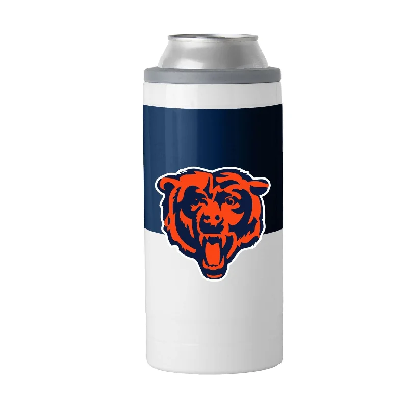 Black Team Mug-Chicago Bears 12oz Colorblock Slim Can Coolie