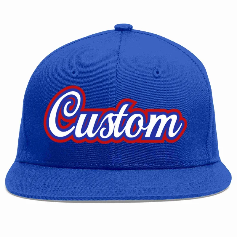 Custom Logo Baseball Cap-Custom Royal White-Royal Casual Sport Baseball Cap