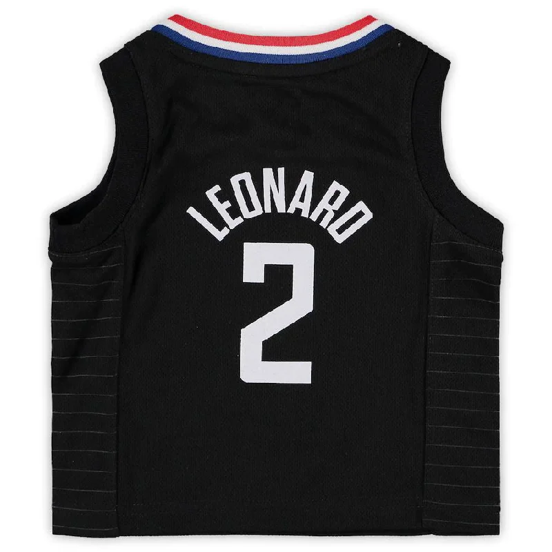 Lightweight Basketball Jersey-LA.Clippers #2 Kawhi Leonard Jordan Brand Infant 2020-21 Jersey Black Statement Edition Stitched American Basketball Jersey