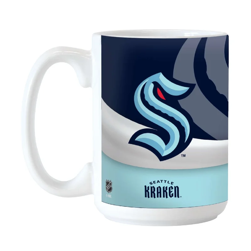 College Team Mug-Seattle Kraken Wave 15oz Sublimated Mug