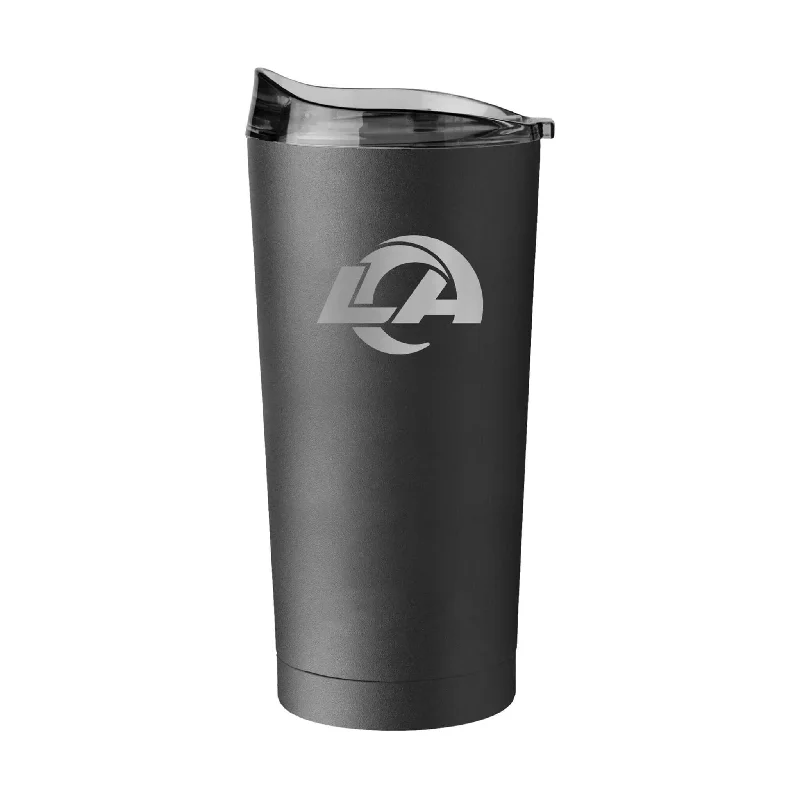 Matte Finish Team Mug-Los Angeles Rams 20oz Etch BLos Angelesck Powder Coat Tumbler