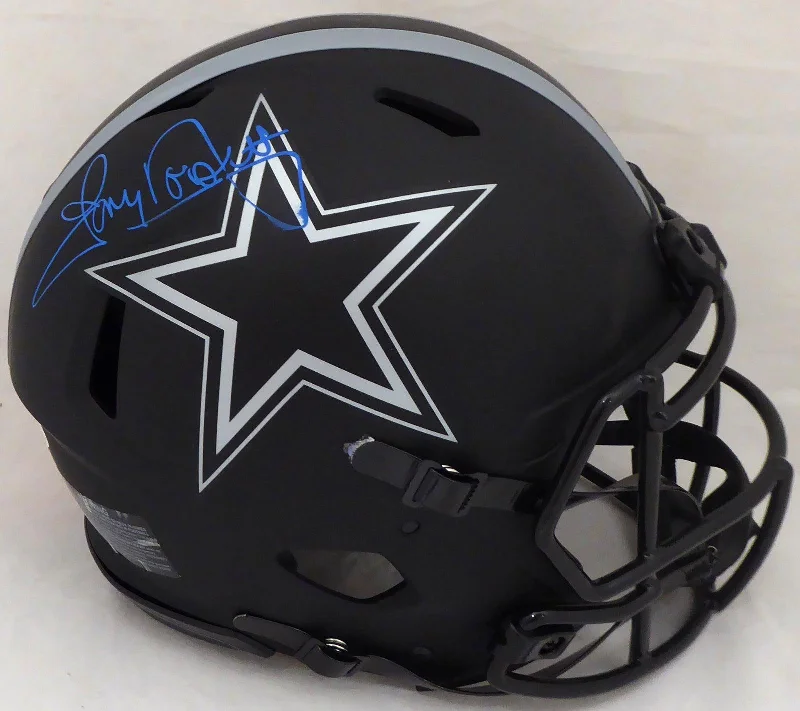 Lightweight Football Helmet-Tony Dorsett Autographed Dallas Cowboys Eclipse Black Full Size Speed Authentic Helmet (Smear) Beckett BAS #WE12149