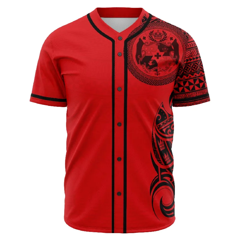 Special Edition Baseball Jersey-Sila Tonga Baseball Jerseys Red/Black