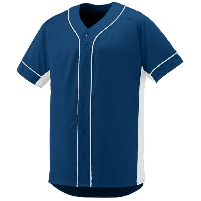 Teal Baseball Jersey-Slugger Baseball Jersey Navy-White