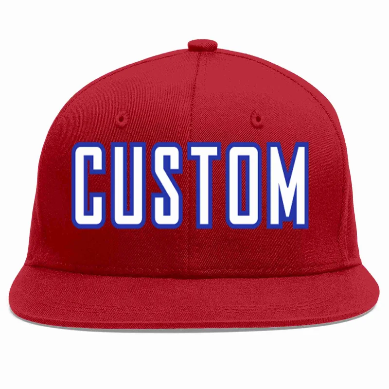 Military Baseball Cap-Custom Red White-Royal Casual Sport Baseball Cap