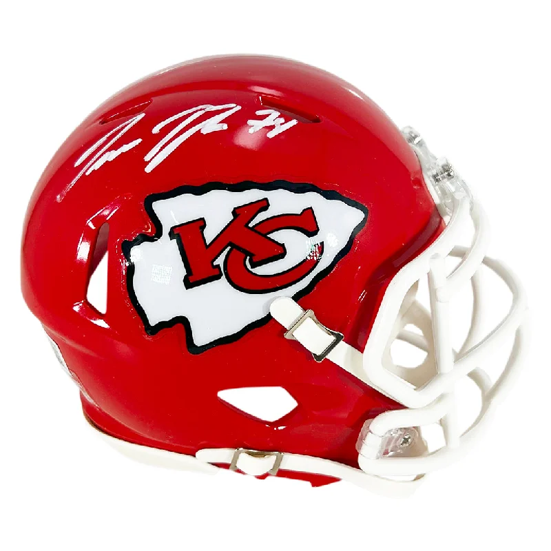 Team Logo Football Helmet-Jawaan Taylor Signed Kansas City Chiefs Speed Mini Football Helmet (Beckett)