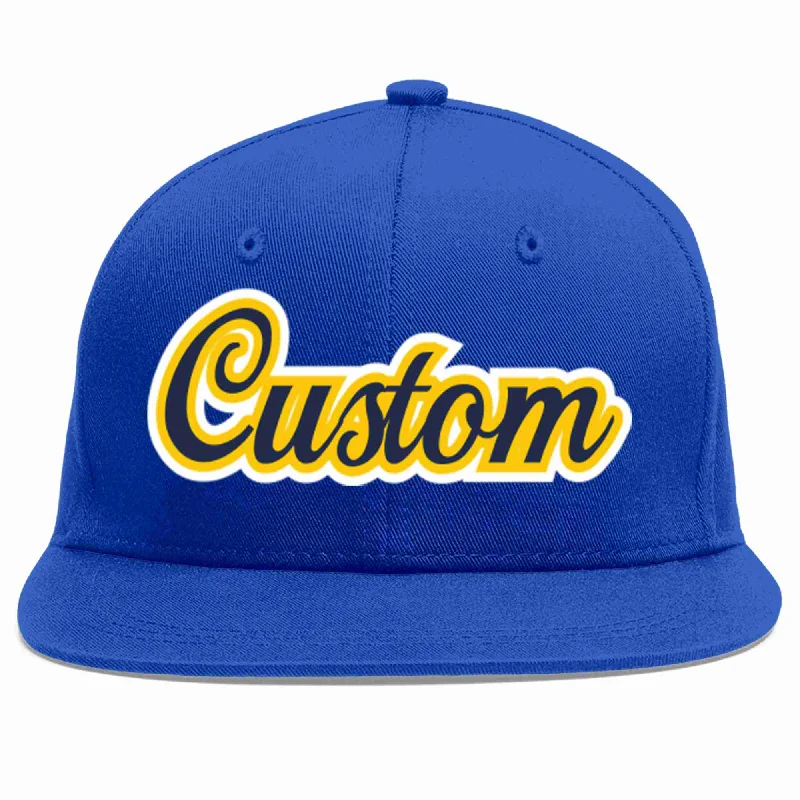 Cooling Baseball Cap-Custom Royal Navy-Gold Casual Sport Baseball Cap