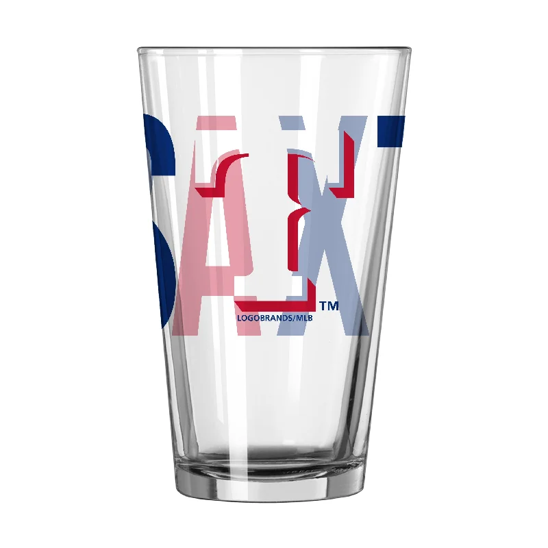 Personalized Team Mug-Texas Rangers 16oz Overtime Pint Glass