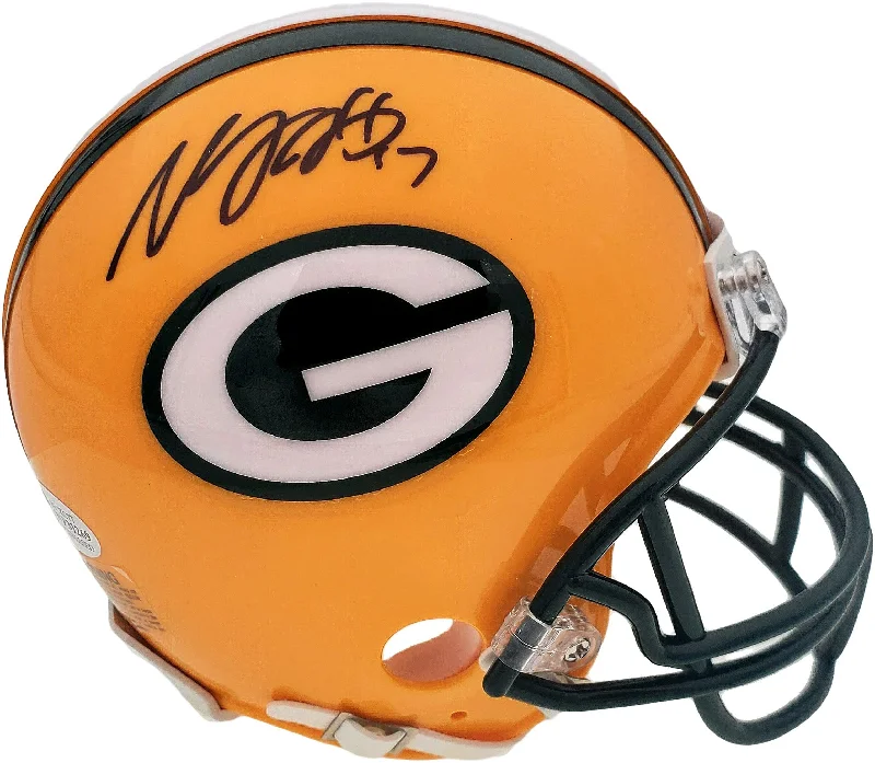 Heavy-Duty Football Helmet-Davante Adams Autographed Green Bay Packers Mini Helmet Beckett BAS Stock #185816