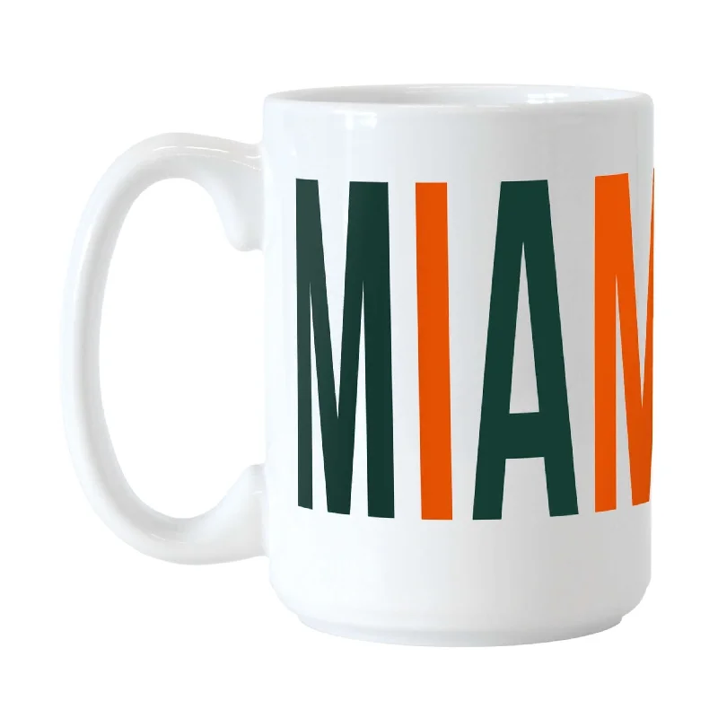 Silver Team Mug-Miami 15oz Overtime Sublimated Mug