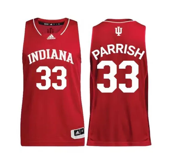 Maroon Basketball Jersey-Women's Indiana Hoosiers #33 Sydney Parrish Red Stitched Basketball Jersey