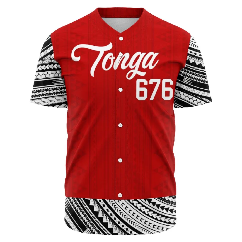 Practice Baseball Jersey-Tonga 676 Baseball Jersey 1