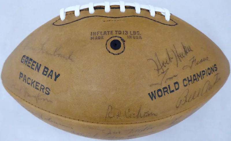 Competition Football Helmet-1962 Green Bay Packers Autographed Football With 42 Signatures Including Vince Lombardi & Bart Starr Beckett BAS #AA01194