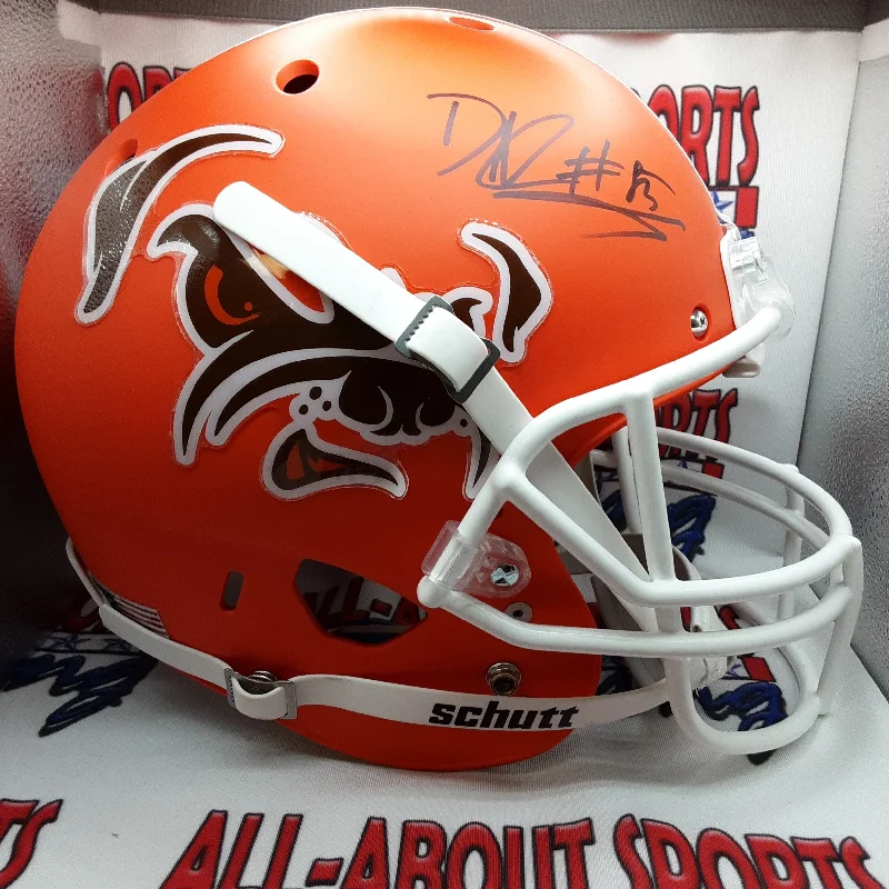 Collectible Football Helmet-David Njoku Replica Signed Autographed Full-size Replica Helmet JSA-