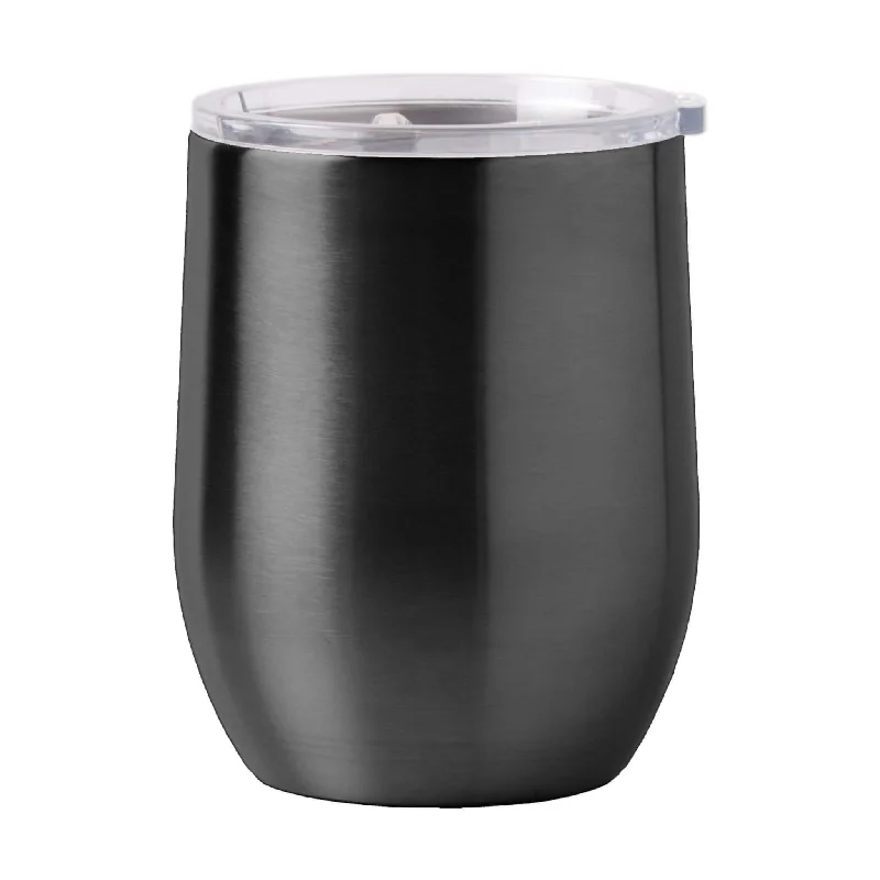 Holiday Team Mug-Plain Black 16oz Stainless Curved Beverage