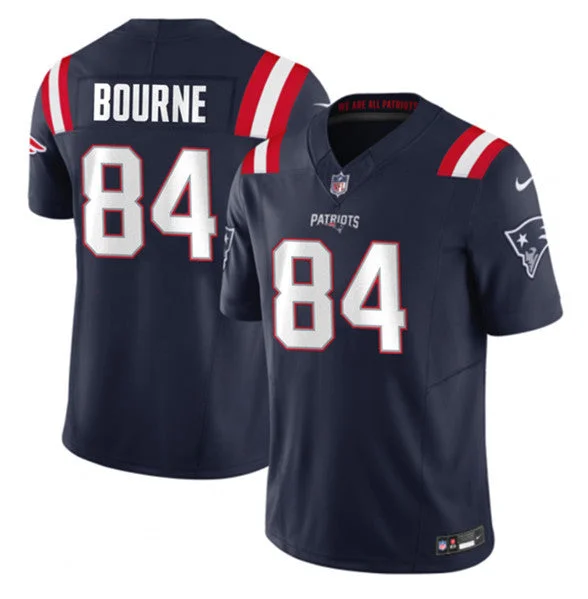 Green Soccer Jersey-Men's New England Patriots #84 Kendrick Bourne Navy 2023 F.U.S.E. Limited Football Stitched Jersey