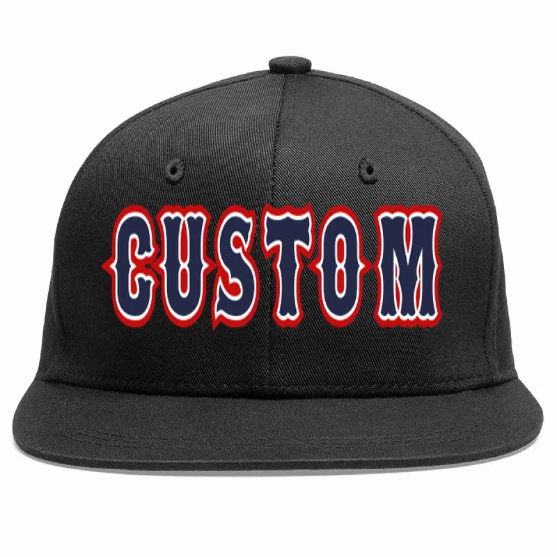 Trucker Baseball Cap-Custom Black Navy-White Casual Sport Baseball Cap