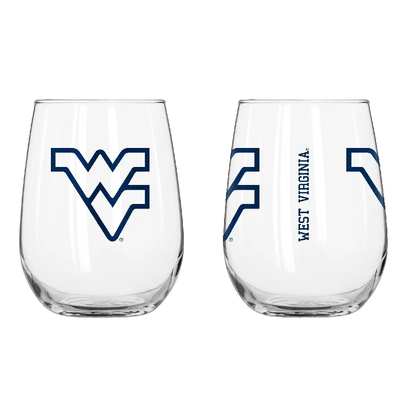 Tournament Team Mug-West Virginia 16oz Gameday Curved Beverage Glass