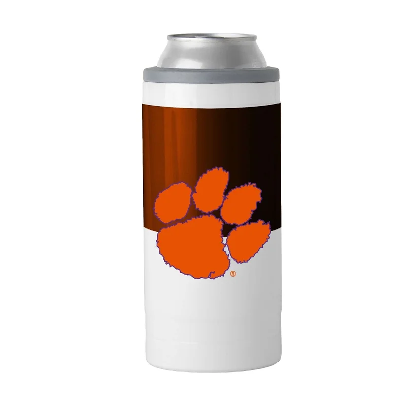 Personalized Team Mug-Clemson 12oz Colorblock Slim Can Coolie