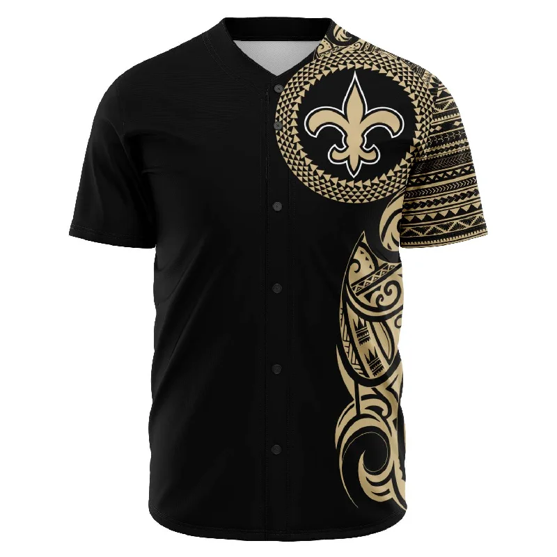 Printed Baseball Jersey-New Orleans Saints Baseball Jersey