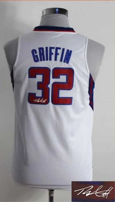 Blended Fabric Basketball Jersey-Clippers 32 Griffin White Signature Edition Women Basketball Jerseys