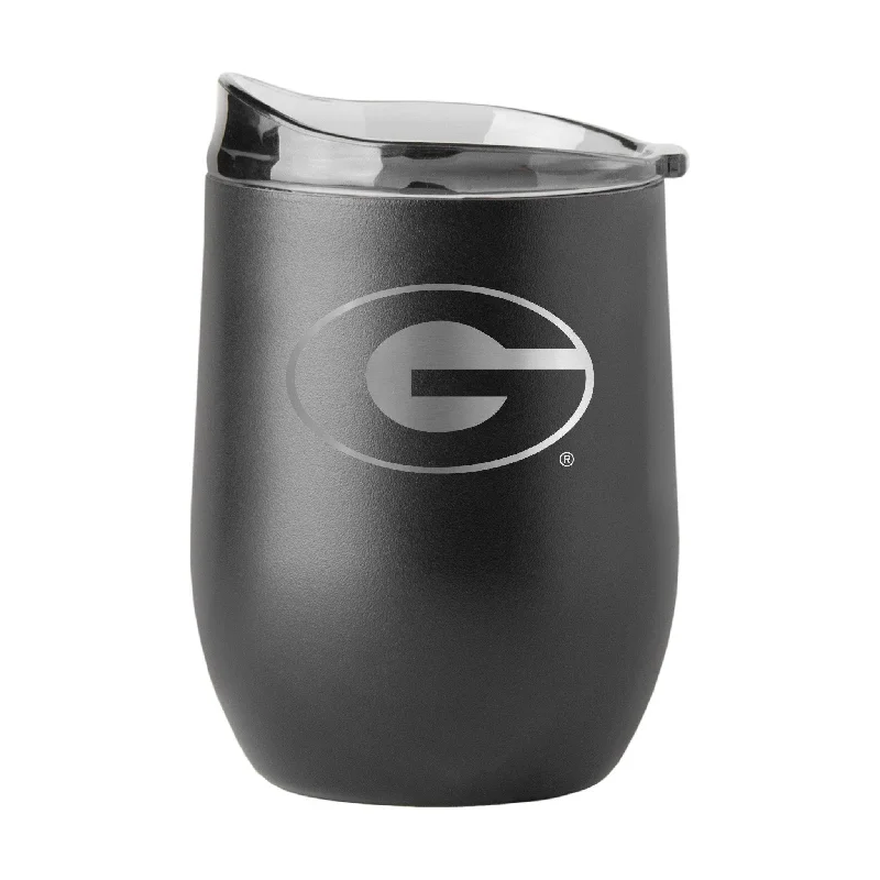 Anniversary Team Mug-Georgia 16oz Etch Black Powder Coat Curved Beverage