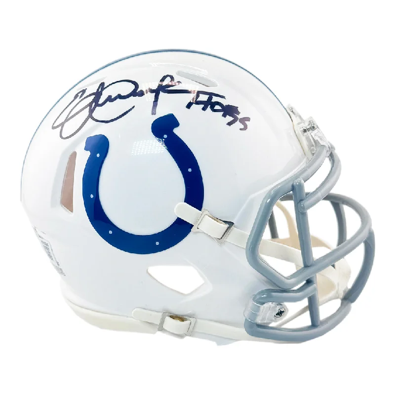 Lightweight Football Helmet-Eric Dickerson Signed HOF 99 Inscription Indianapolis Colts Speed Mini Football Helmet (Beckett)