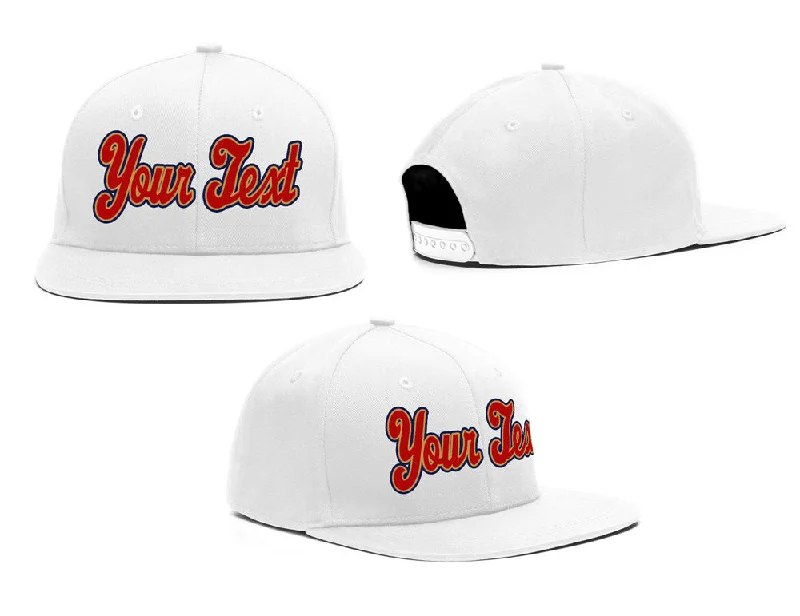 Racing Baseball Cap-Custom White Red Casual Sport Baseball Cap