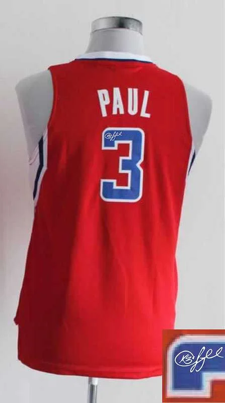 Soft Fabric Basketball Jersey-Clippers 3 Paul Red Signature Edition Women Basketball Jerseys