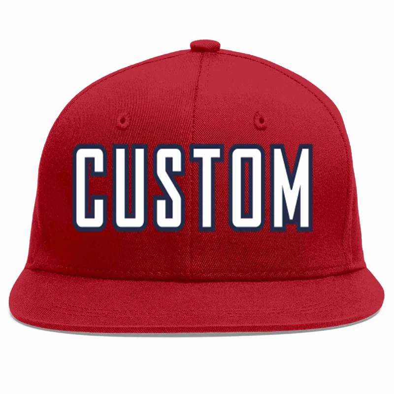 Outdoor Baseball Cap-Custom Red White-Navy Casual Sport Baseball Cap