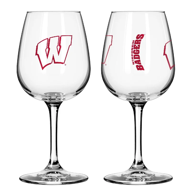 University Team Mug-Wisconsin 12oz Gameday Stemmed Wine Glass