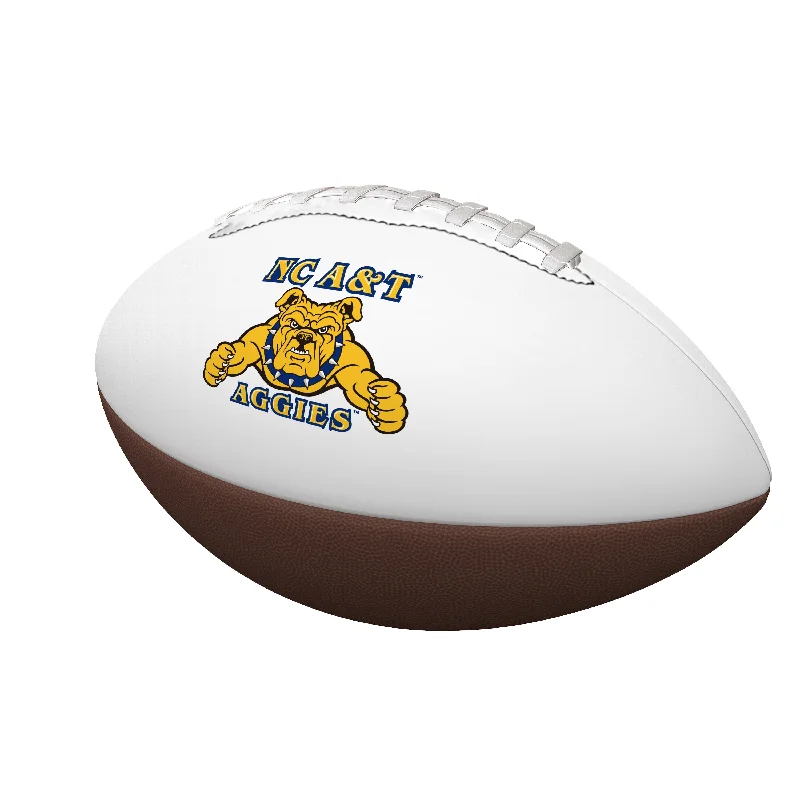 Smooth Rugby Ball-NC A&T Full Size Autograph Football