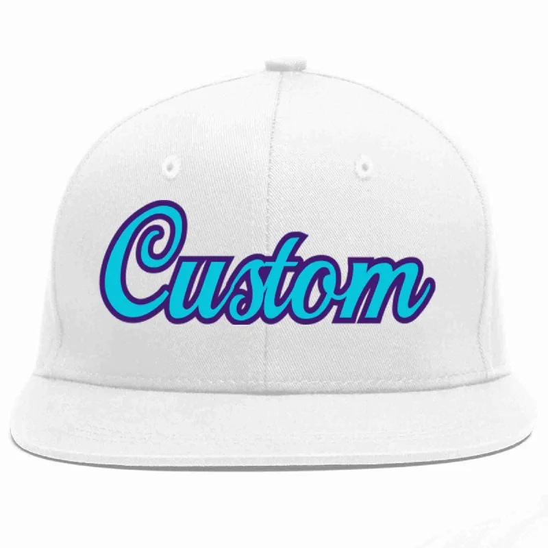 Suede Baseball Cap-Custom White Light Blue-purple Casual Sport Baseball Cap