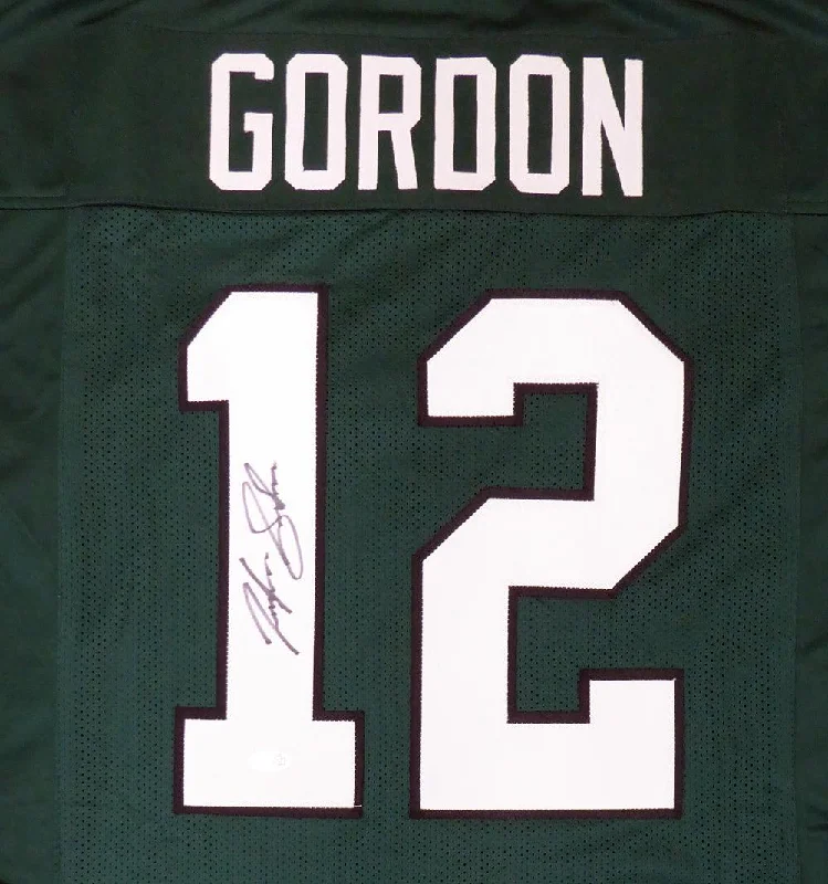 Red Football Helmet-Baylor Bears Josh Gordon Autographed Green Jersey Beckett BAS Stock #135173