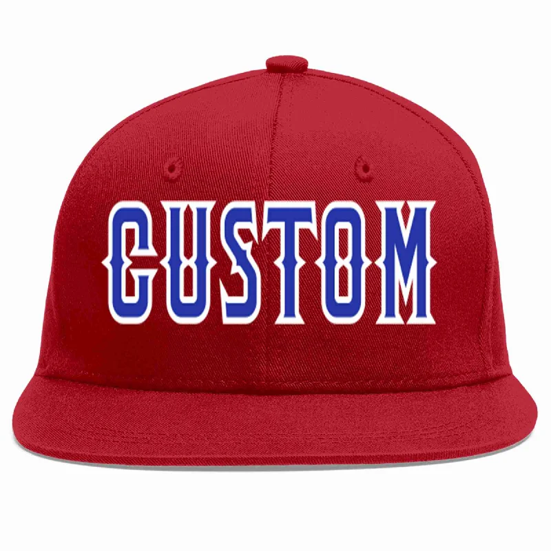 Motorsport Baseball Cap-Custom Red Royal-White Casual Sport Baseball Cap