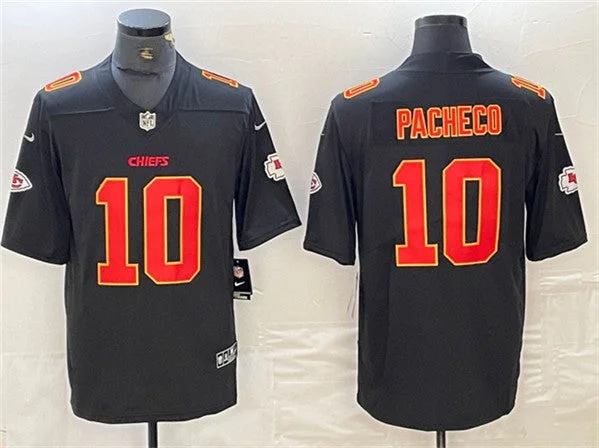 Warm-Up Soccer Jersey-Men's Kansas City Chiefs #10 Isiah Pacheco Black Vapor Untouchable Limited Football Stitched Jersey