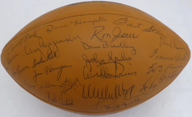 Ultra Durable Football Helmet-1969 Green Bay Packers Team Autographed Football With 50 Total Signatures Including Bart Starr PSA/DNA #AE04869