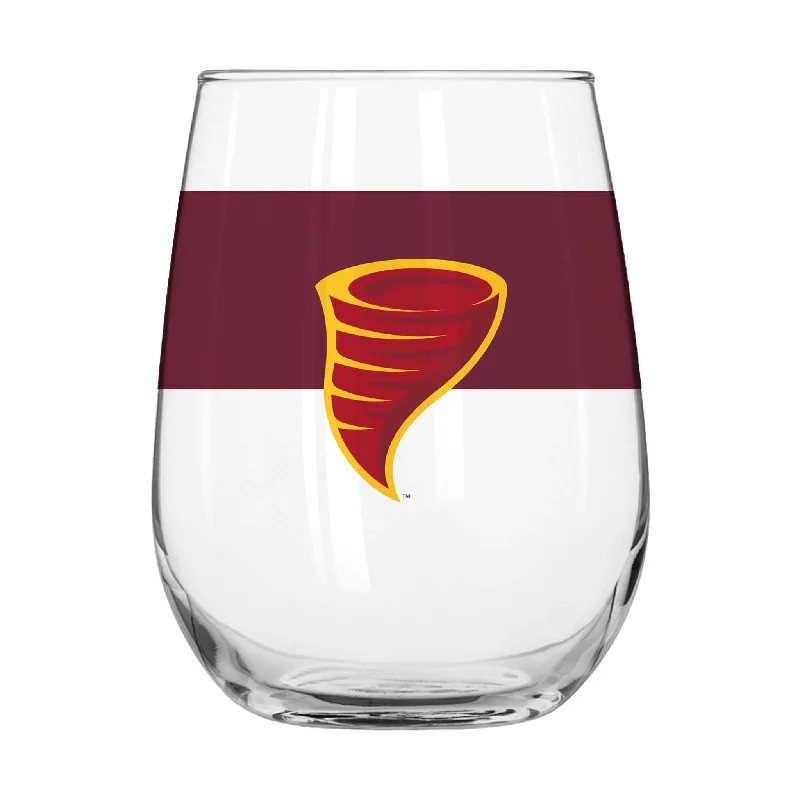 Cartoon Team Mug-Iowa State 16oz Color Block Curved Beverage Glass