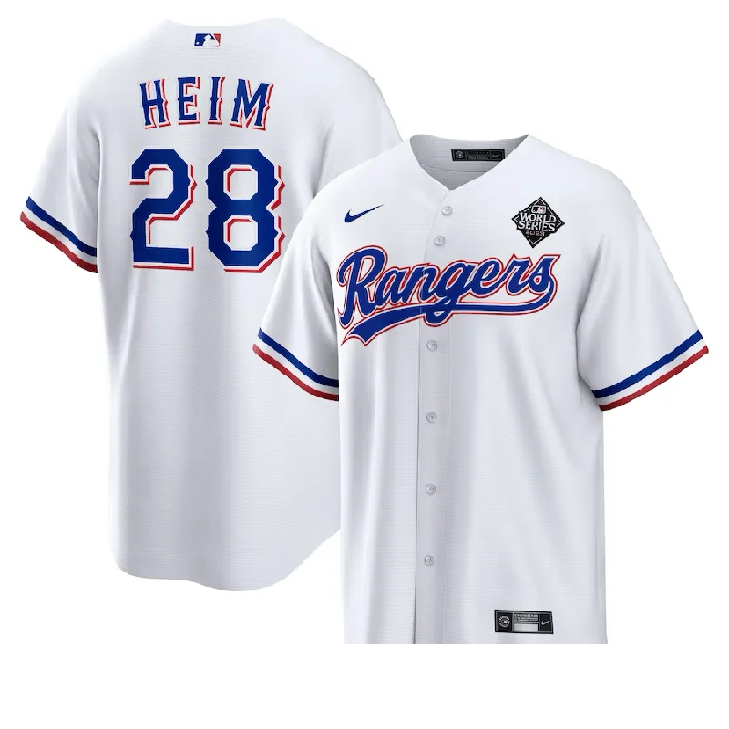 Championship Baseball Jersey-Jonah Heim Texas Rangers World Series Jerseys