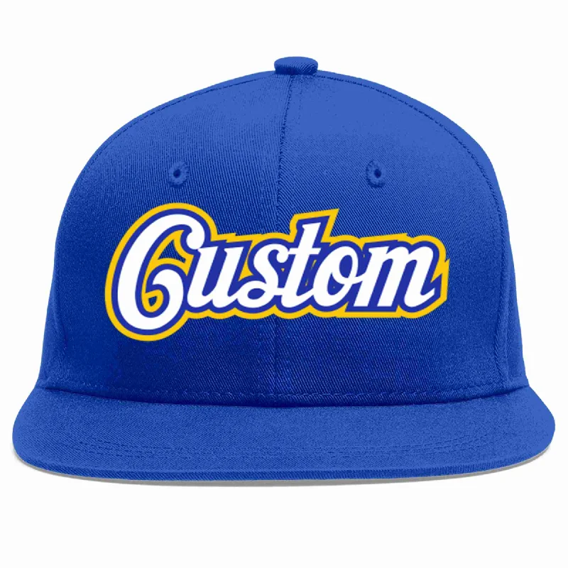 Tactical Baseball Cap-Custom Royal White-Royal Casual Sport Baseball Cap