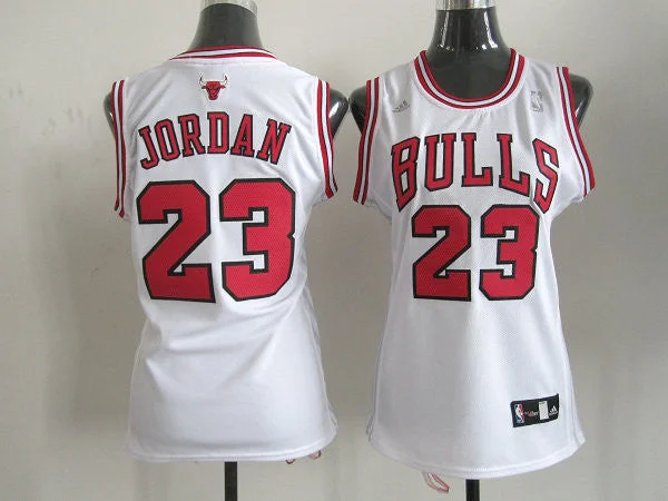 Teal Basketball Jersey-Bulls 23 Jordan White Women Basketball Jersey