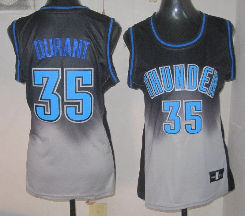 Charity Basketball Jersey-Thunders 35 Durant Fadeaway Women Basketball Jersey