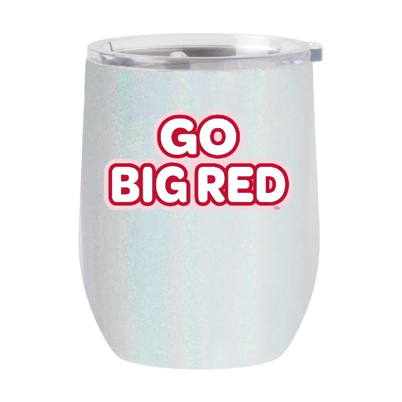 Coffee Team Mug-Nebraska 16oz Bubble Iridescent Curved Tumbler