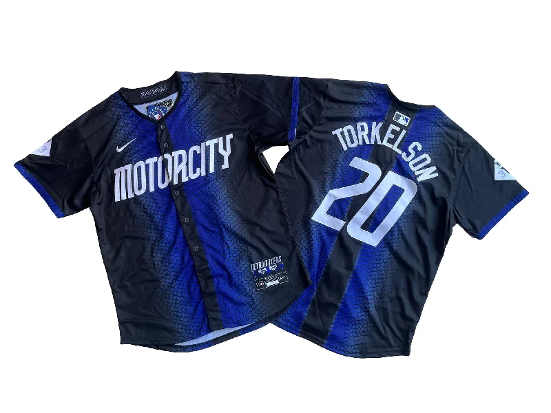 Camo Baseball Jersey-Men's Detroit Tigers Spencer Torkelson #20 Navy 2024 City Connect Limited Jersey