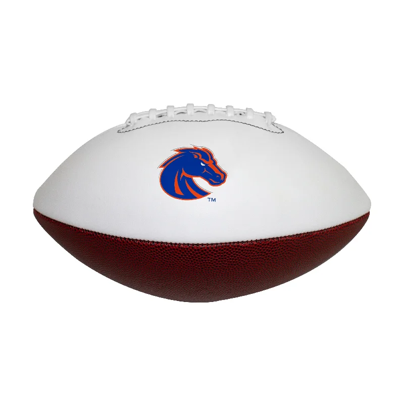 White Rugby Ball-Boise State Official-Size Autograph Football